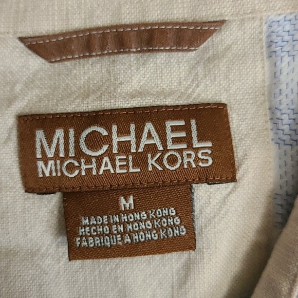 Michael Kors Short Sleeve Shirt Blue Medium - Picture 2 of 4